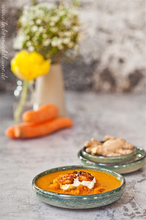 Karotten Ingwer Suppe Mit Garnelen Lecker Macht Laune