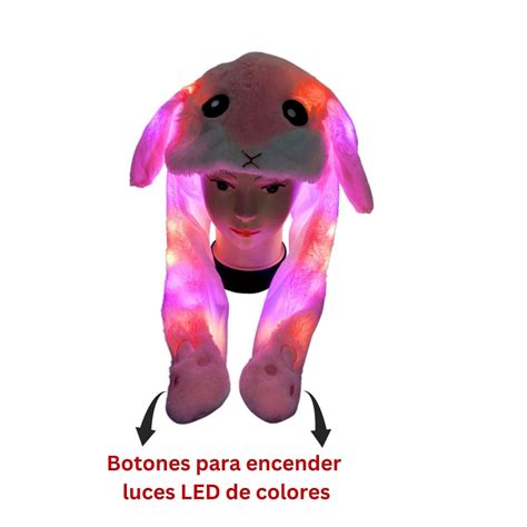 GORRO NIÑO INFANTIL MUEVE OREJAS CON LUCES LED HAMSTER MARRON