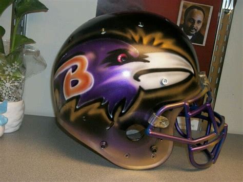 Baltimore ravens Helmet I painted | Football helmets, Helmet, Baltimore ...