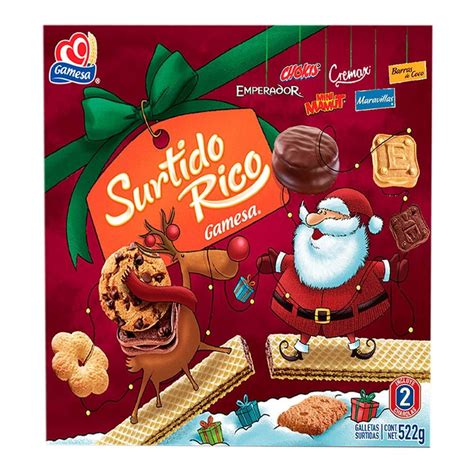 Galletas Gamesa Surtido Rico Navidad 522g Walmart