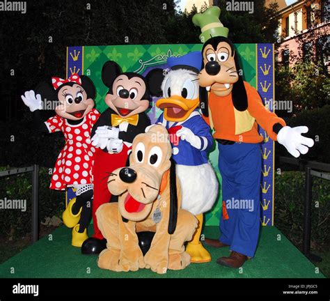 Minnie Mouse Mickey Mouse Donald Duck Goofy And Pluto At The World Premiere Of The Princess