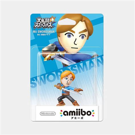 Amiibo Mii Brawler Mii Gunner Mii Swordsman Set Super Smash Brothers