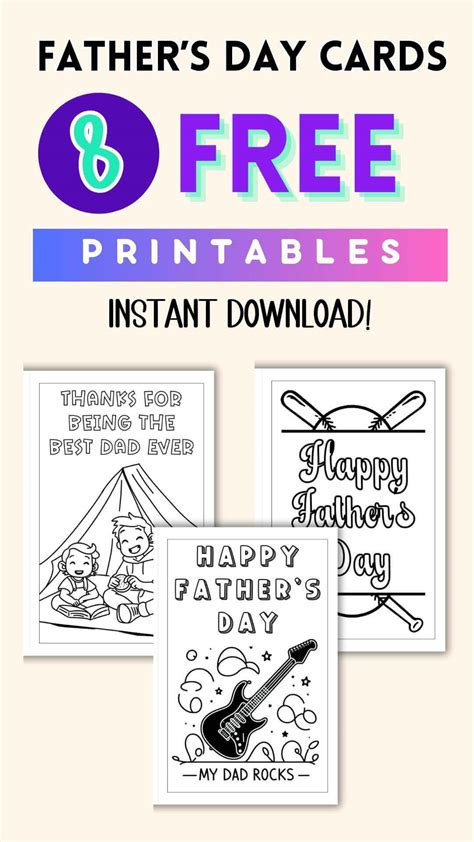 8 Free Father's Day Printable Cards – Hollow to Whole