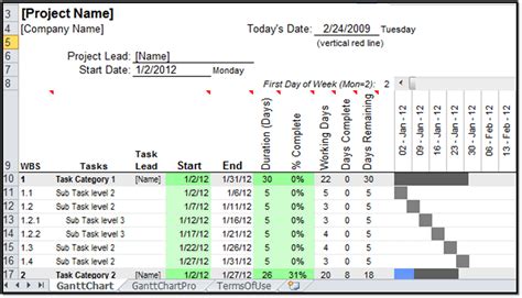 Gantt Chart Excel Format Free Download ~ Excel Templates