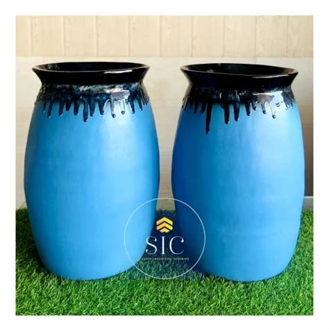 Blue Flu Ceramics Outdoor Ceramic Pots For Exterior Decor at Rs 3550 in ...