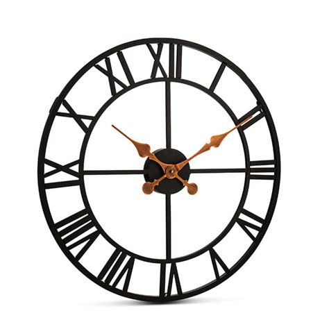 20 Inch Black Wrought Iron Wall Clock Bernhard Products