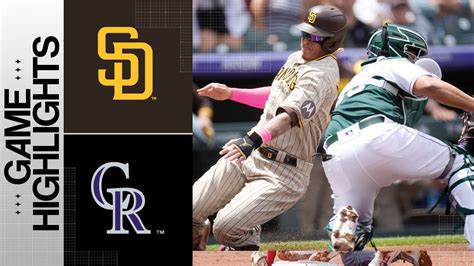 Padres Vs Rockies Game Highlights 6 10 23 MLB Highlights YouTube