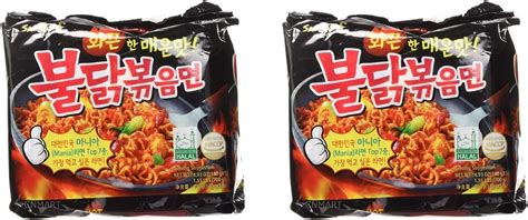 Samyang Hot Chicken Ramen Dried Buldak Noodles G Pack Of By Cnmart Amazon Co Uk Grocery