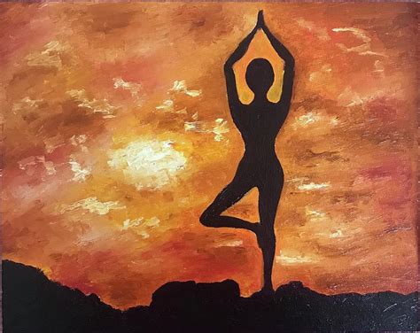 Yoga Painting By Yuliia Stelm Fine Art America