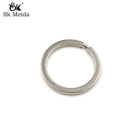 50pcs Keychain Rings 25mm Flat Metal Split Keyring Diy Keychains Accessories AGK 111-in Key ...