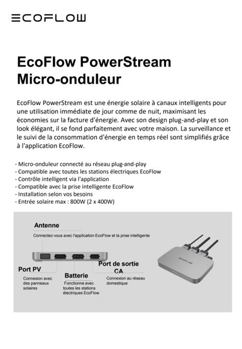 Powerstream Centrale Lectrique Pour Balcon Set Sans Accumulateur