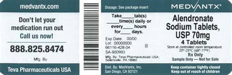 Alendronate Sodium Information, Side Effects, Warnings and Recalls