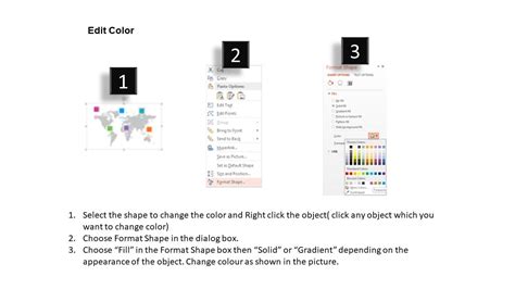 World map with various banners and icons ppt presentation slides ...