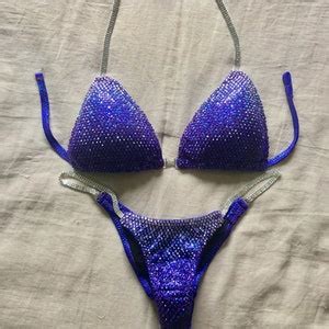 Competition Bikini Purple Ombré NPC IFBB OCB Competition Bikinis Etsy