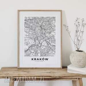 Plakat Mapa Krakowa Format 30x40 cm Frapujące ღ art Madam pl