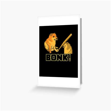 "Cheems Bonk Meme PixelArt" Greeting Card for Sale by Altohombre ...