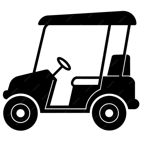 Premium Vector | Golf cart vector silhouette black color silhouette ...