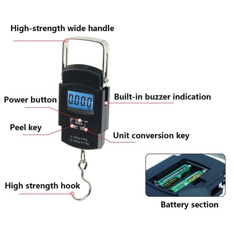 Bobi Kg G Electronic Portable Digital Scale Hanging Hook Fishing