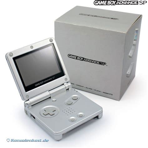 Gameboy Advance Konsole Gba Sp Silber Netzteil Mit Ovp