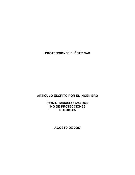 Metodologia Calculo Coorinacion De Protecciones PDF