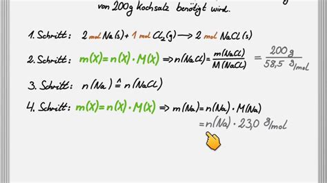 St Chiometrie Chemisches Rechnen Youtube