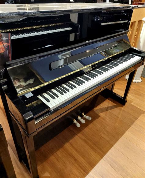 Schimmel K T Upright Piano In Black Polyester