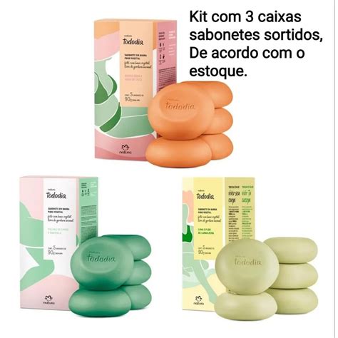 Kit 3 Caixas De Sabonete Em Barra Natura Todo Dia 90g Shopee Brasil