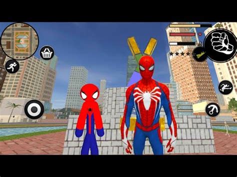 Spiderman Stickman Rope Hero Mafia City 1 Android Gameplay YouTube