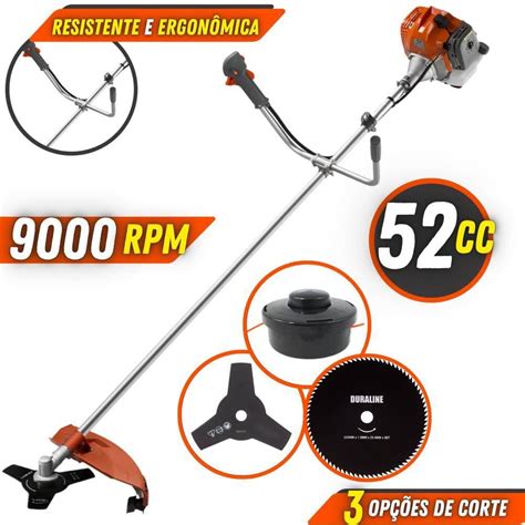 Roçadeira 52cc Á Gasolina Tekna Rl520 Robusta Ponto