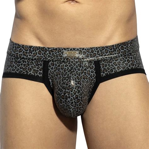 Es Collection Shiny Leopard Print Briefs Inderwear