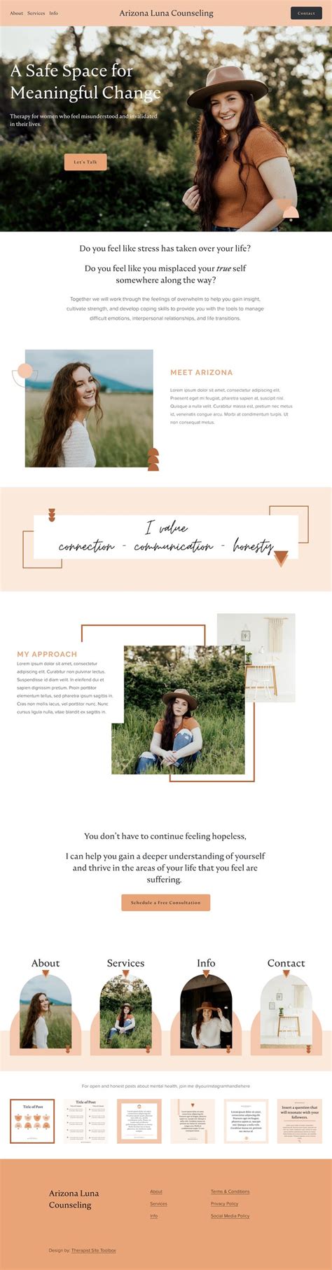 Ellis Website Template Redesign On Squarespace Websites For Modern