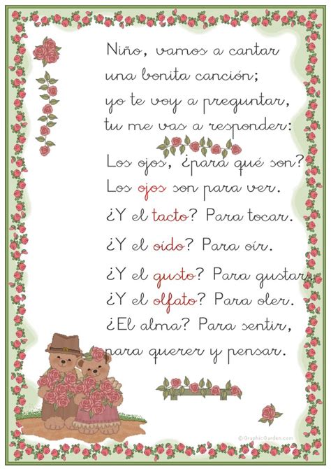 Poemas Infantiles Para Imprimir Y Leer A Los Ni Os Y Ni As