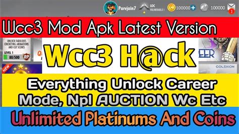 Wcc3 Mod Apk Wcc3 H Ck Latest Version Everything Unlimited With