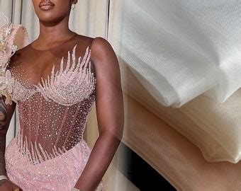 CORSET MESH Nude Corset Mesh Strong Black Corset Net Mesh No Stretch Corsetry Fabric Soft