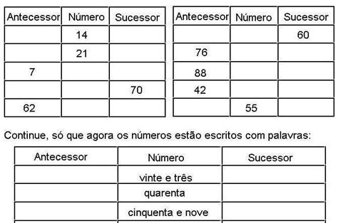 16 Atividades Antecessor E Sucessor Para Imprimir Online Cursos