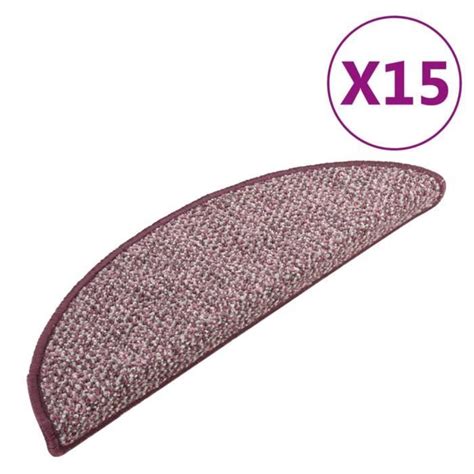 Tapis De Marches D Escalier 15 Pcs Violet 65x25 Cm SALALIS SP093587