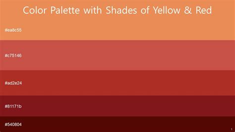 Color Palette With Five Shade Burnt Sienna Mojo Roof Terracotta Falu ...