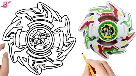 Beyblade Drawing How To Draw Dragon Galaxy Step By Step Youtube