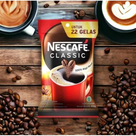 Jual Original Nescafe Classic 45gr Kopi Bubuk Instant Tanpa Gula And Ampas Shopee Indonesia