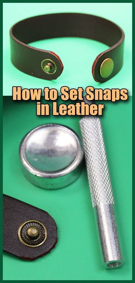 How To Add A Snaps To Leather Step By Step Tutorial For Beginners Diy Leather Projects  In