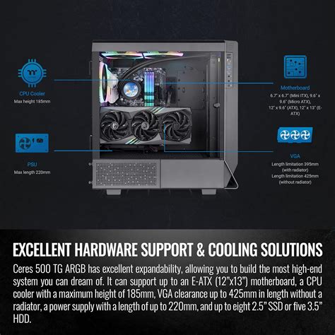 Thermaltake Ceres 500 TG ARGB Mid Tower Chassis