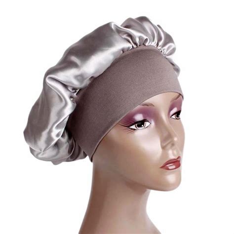 Accessoires coiffure Bonnet de nuit en Satin à bords larges pour femmes