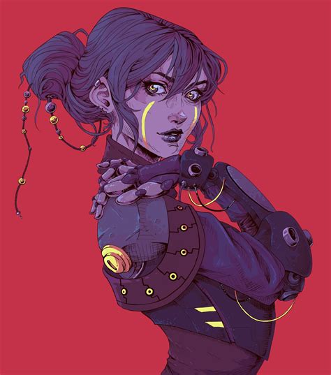 Purple Cyberpunk , Sarah Begemann on ArtStation at https://www.artstation.com/artwork/nADn9 ...