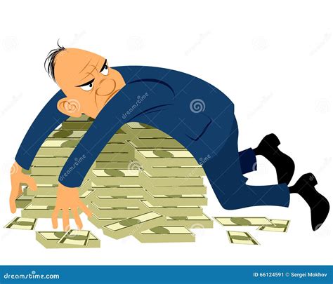 Greedy Businessman Cartoon Vector | CartoonDealer.com #66124591