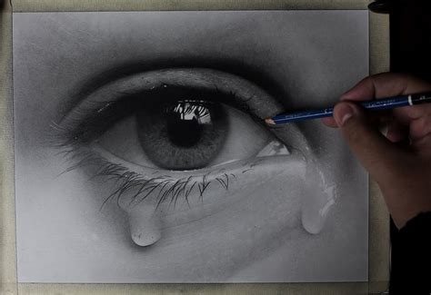 Sad Eyes Drawing, Pencil, Sketch, Colorful, Realistic Art Images ...