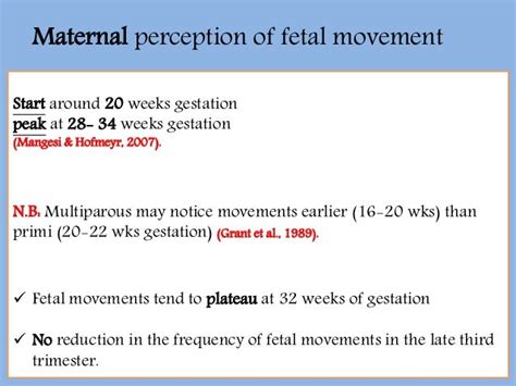 Decreased fetal movements 2017