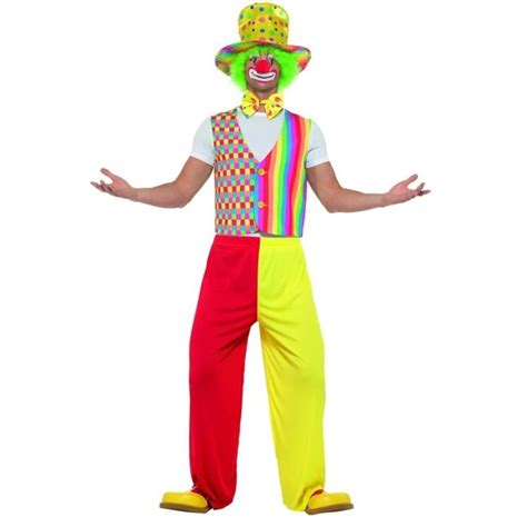 Big Top Clown Kit Waistcoat Hat And Bow Tie Circus Fancy Dress Up To