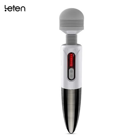 Leten Lightning Large Charge Av Vibrator With A Display Screen