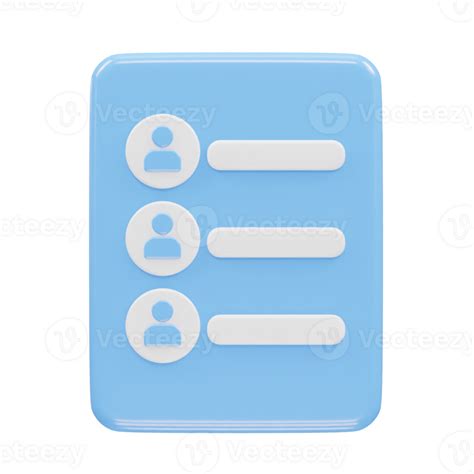 Contact Book Icon 3d Rendering Illustration Element 34336743 Png