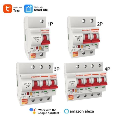 1 Phase AC 220V 20 A Disjoncteur WIFI Intelligent Tuya Din Rail